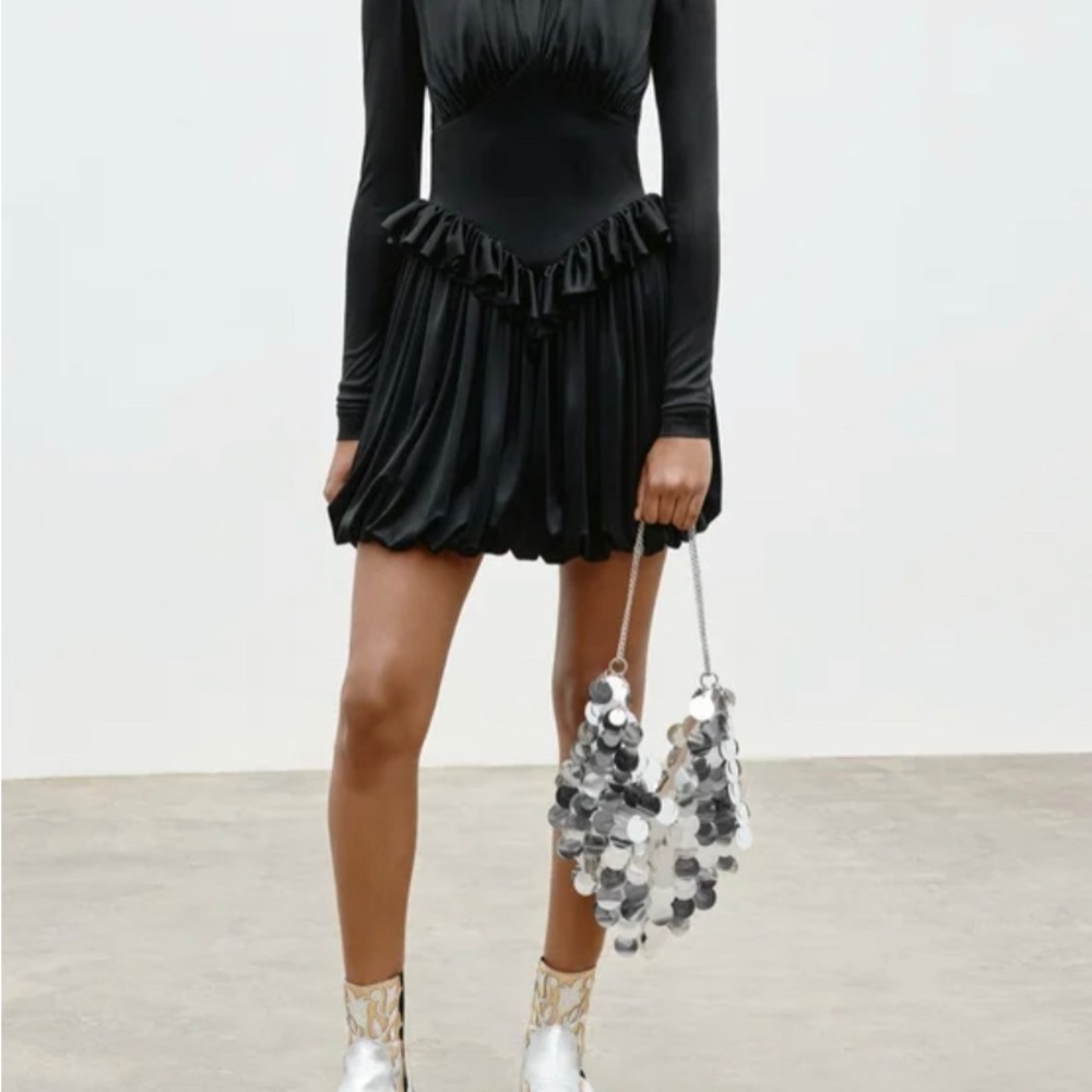 Rabanne H&M Jersey Puff-Skirt Dress